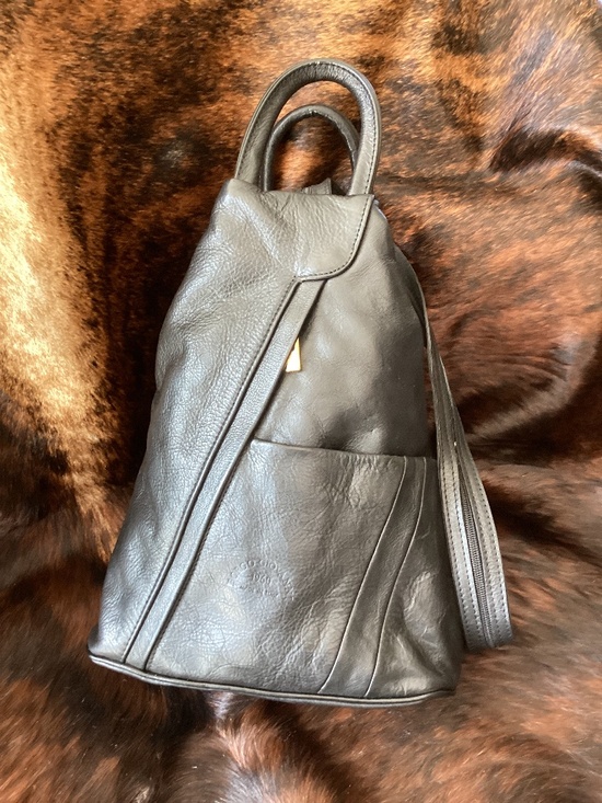 Vintage Borgo Giovanni 1960 Black Fine Italian Leather  display picture 2